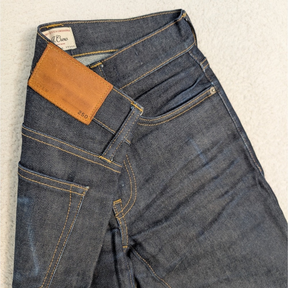 J Crew Jeans Mens 28x32 Blue 250 Skinny Kurabo Denim Japanese Stretch pocket
